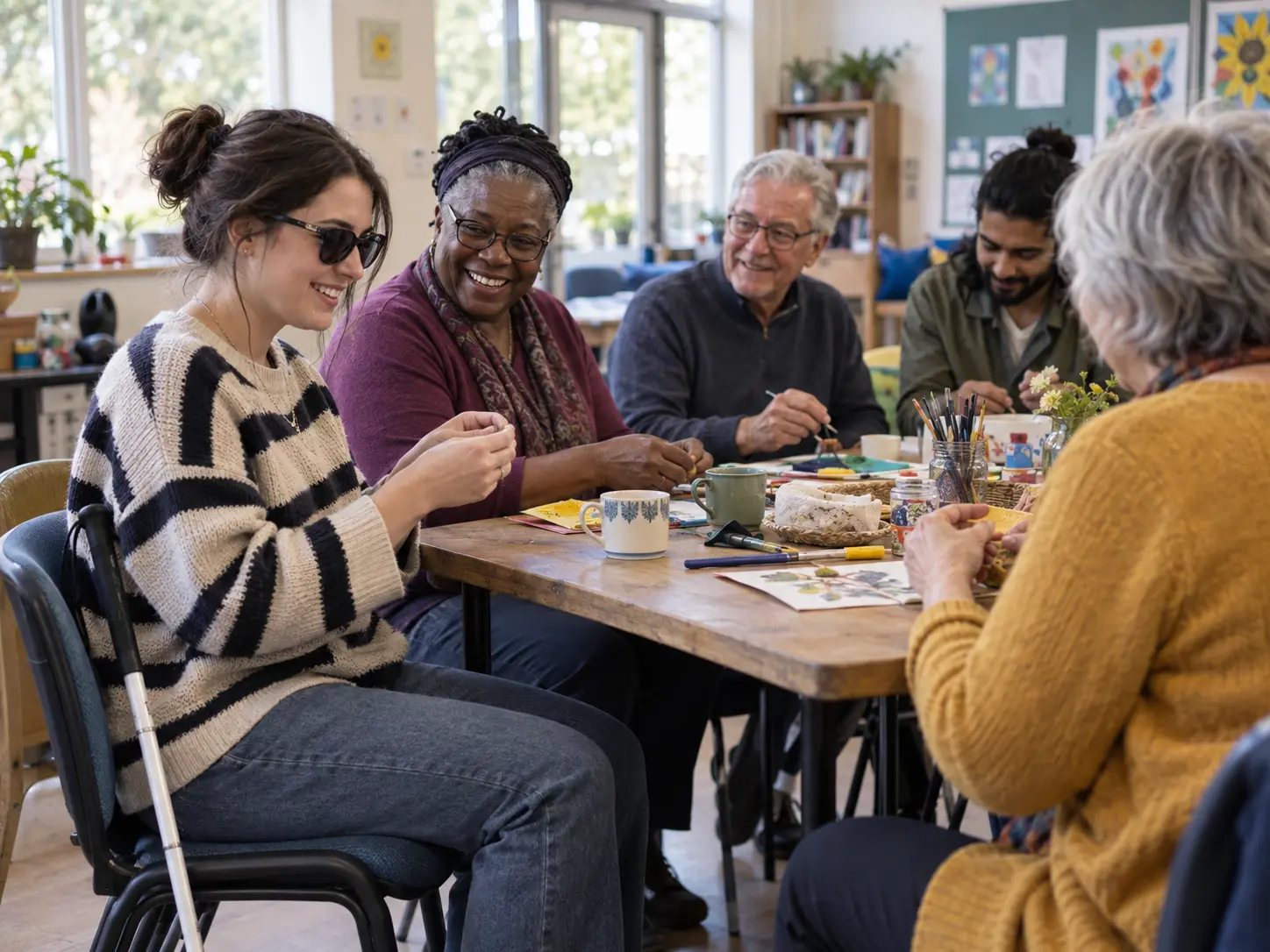 People taking part in an inclusive community activity