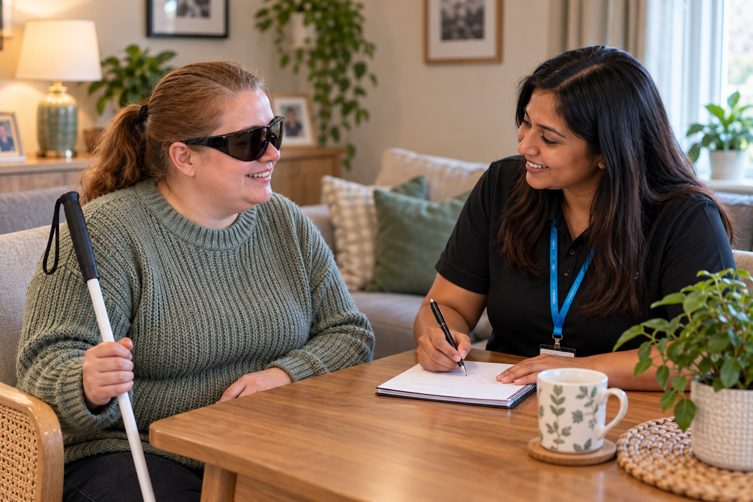 A professional consultation focused on a named person's functional needs
